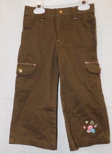 Gw - Toddler Girl's Cargo Style Boot Cut Pants from Healthtex - Brown - Sz 2T - Picture 1 of 2