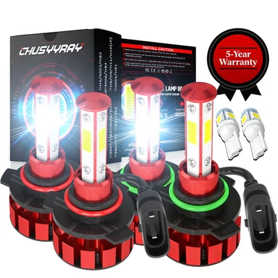 For MACK Vision CX CXN Truck 1998-2015 LED 9005+9006 Headlight Hi / Lo Beam 4PCS - Image 1 of 4