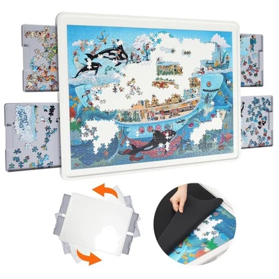 1500 件拼图桌带内置整理抽屉-完美礼物! — 第 1/4 张图片