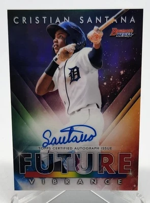2021 Bownan's Best Cristian Santana Future Vibrance AUTO /150  BFVA-CS Tigers - Image 1 of 2