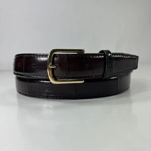 Brown Genuine Eelskin Dress Belt - Size 36 - Picture 1 of 8