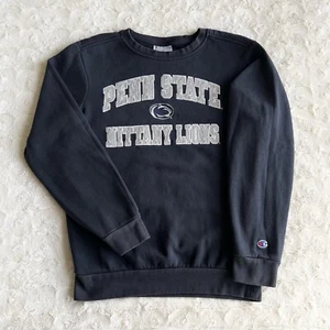 Penn State Sweatshirt Womens Small Navy Blue Spell Out Nittany Lions Champion - Picture 1 of 12