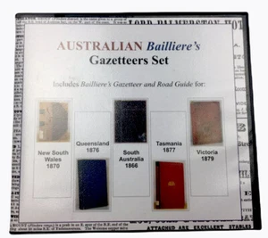 Australian Baillier’s Gazetteers Set CD Books Producido por Archivo, Juego de 2 CD. - Imagen 1 de 5