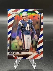 Panini Prizm 2024 rojo blanco y azul Adam Vinatieri #199 New England Patriots - Imagen 1 de 2