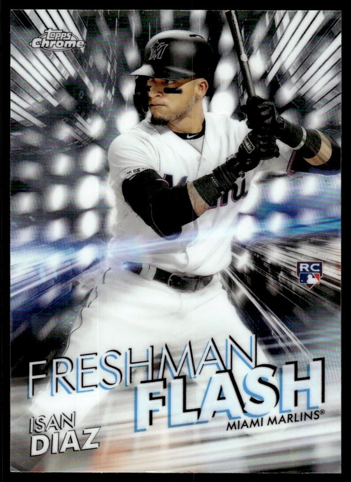 2020 Topps Chrome Freshman Flash Isan Diaz R43 Miami Marlins #FF-14 - Image 1 of 2
