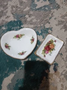 Royal Albert Old Country Roses trinket plates - Picture 1 of 2