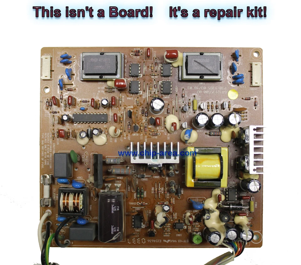 Repair Kit Capacitors For Power Supply PTB-1355 6832135500-02 For LCD HP L1702 - Image 1 of 1