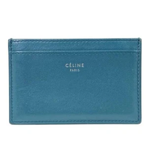 Auténtico tarjetero Celine bicolor cuero verde negro - Imagen 1 de 8
