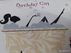 PAPYRUS Pampered Bubble Bath Birthday Card Sealed Unopened Woman - Picture 1 of 6