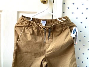 NEW Beige Jogger Dress Pants Boys 14-16 OLD NAVY Solid Khaki Chinos XL Skinny - Picture 1 of 12