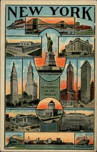 New York,NY Metropolis of the World New York City Postcard - Picture 1 of 2