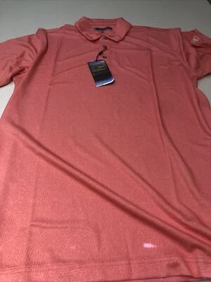 Pebble Beach Men's Golf Polo Shirt with Short Sleeve Pink Size L - Image 1 of 2