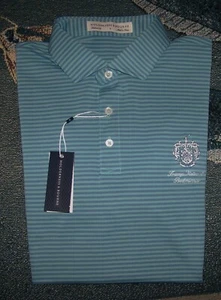 NEW HOLDERNESS & BOURNE Polo Shirt TRUMP NATIONAL GOLF CLUB BEDMINSTER Blue Sz L - Picture 1 of 6