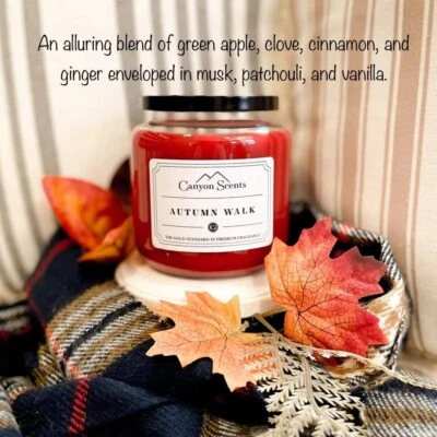 Vela de paseo de otoño - 16 oz - 80+ horas de tiempo de combustión - Velas aromáticas Gold Canyon's Canyon Foto 1 de 3