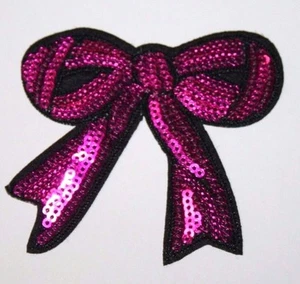 Sequins Embroidered Fabric Applique, Sew, Iron On Patch for Clothes, Bags - Bow - Picture 1 of 1