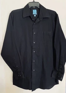 Valerio Garati Dress Shirt Button Down Black Size Medium Fitted - Picture 1 of 3