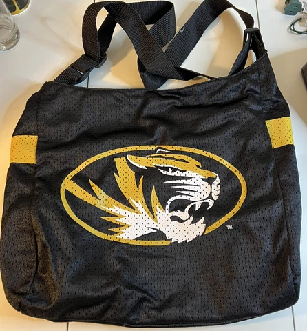 NWOT! University of Missouri Mizzou Tigers Jersey Tote Bag Purse Cover