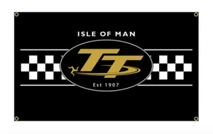 Isle of Man TT Races Chequered Banner / Flag - FLAG 3 - Picture 1 of 3
