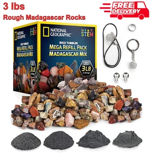 3 lbs National Geographic Rock Tumbler Refill, Rough Madagascar Rocks & Jewelry - Picture 1 of 9