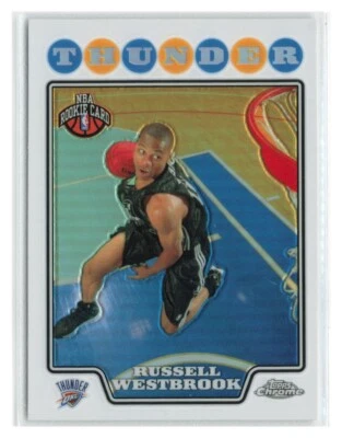 Russell Westbrook 2008-09 Topps Chrome Refractor Rookie SP #184-OKC THUNDER - Image 1 of 2