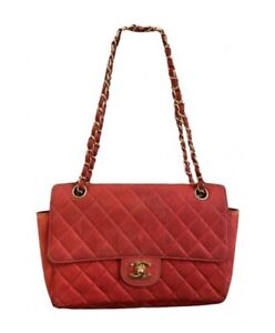 chanel bag nylon authentic red