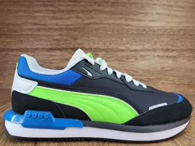 Puma Men's City Rider Electric Sneakers Black Blue Green 382045-01 Lot Size 11.5 - Image 1 of 4