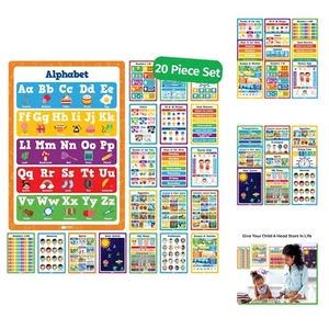20 Classroom Educational Posters For Preschoolers Toddlers Kindergarten Eleme... - Picture 1 of 8