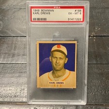 1949 Bowman Karl Drews #188 *Browns* PSA 6 EX-MT