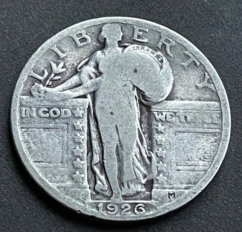 1926-P STANDING LIBERTY SILVER QUARTER ~ FINE ~NICE COIN~ Cover