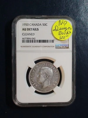 1950 Canada Fifty Cents NGC AU SILVER 50C Coin PRICED TO SELL!  - Image 1 of 4