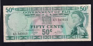 Fiji 50 Cents P-58a 1969 G+ - Picture 1 of 2