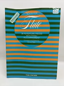 Solos For Flute, 36 Repertoire Pieces With Piano Accompaniment By Donald Peck - Picture 1 of 9