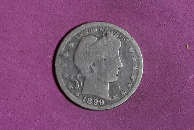 Estate Find 1899 - Barber Quarter Dollar!! #K46418 - Image 1 of 2