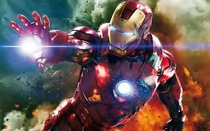 Iron Man Vengadores Superhéroe Marvel Cómic Grande Póster Dormitorio Niño A4 A2 A1 A0 - Imagen 1 de 1