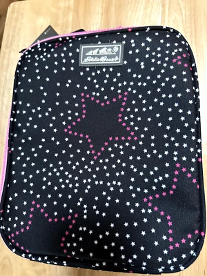 NUEVO CON ETIQUETAS EDDIE BAUER Niños Estampado de Estrellas Bolsa de Almuerzo Aislada Cierre de Cremallera 10"X 8"X 3.5" Foto 1 de 3