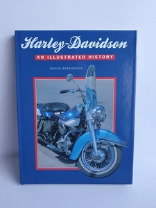 Harley Davidson, An Illustrated History: By Shaun Barrington: Hardcover: 1994 - Picture 1 of 8