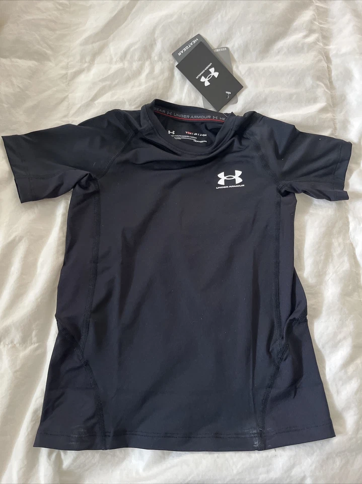 Under Armour Heat Gear Short Sleeve T Shirt Youngster Boys Baselayer Tee Youth S - Image 1 of 4