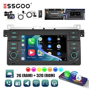 Für BMW E46 3er 318 320 325 M3 32G Android 14 DAB+ Carplay 7" Autoradio GPS Navi - Bild 1 von 14