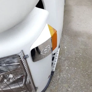 2x Acciaio Inox Decorazione Cover per Lato Frecce Anteriori Volvo Fh 2001-08 - Afbeelding 1 van 2