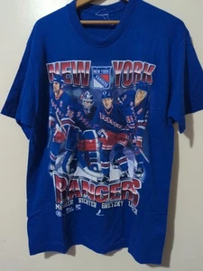 Vtg Pro Players New York Rangers Wayne Gretzky Mark Messier Leetch T Shirt M S21 - Picture 1 of 6