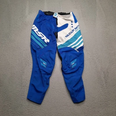 复古 MSR Malcolm Smith 赛车裤男式 34 Rage Motocross MX 34x30 Axxisair — 第 1/4 张图片