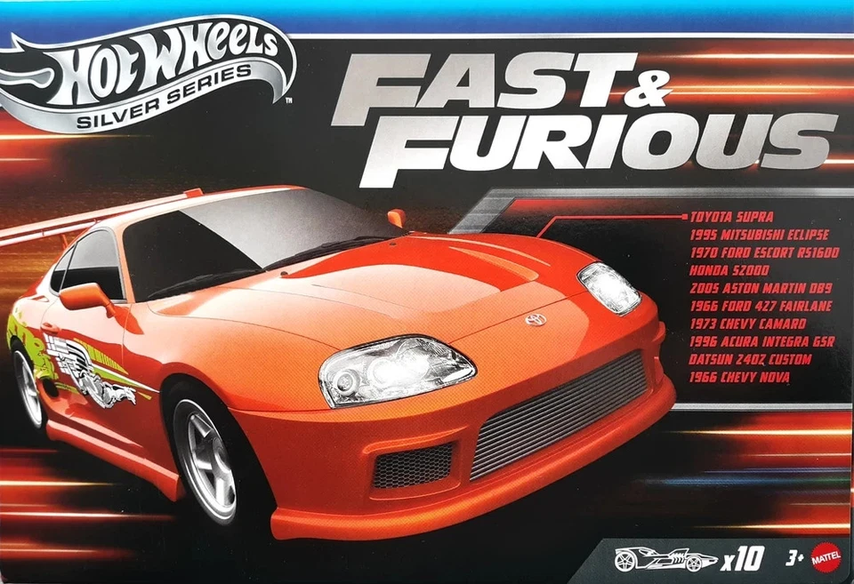 Hot Wheels Silver Series FAST & FURIOUS - 10 Car Box set. JCT92 - Brand New! - Image 1 of 4