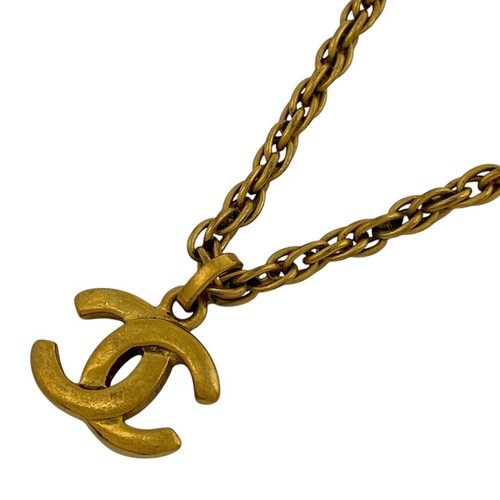 CHANEL (Incastro) Collana Catena Logo CC Marca CC Collana Placcata Oro G...