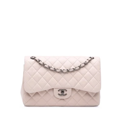 Authenticated Chanel Jumbo Classic Lambskin Double Flap White - Image 1 of 4
