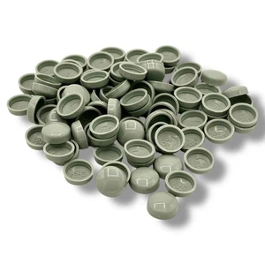Verde salvia pálido, dos piezas brillo 6/8 g domo tornillo Snap-Caps™ cubierta tornillos de plástico - Imagen 1 de 5
