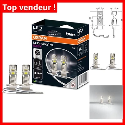 Éclairage H3 LED 6500K - Haute Luminosité et Installation Plug & Play - 2 Lampes - Photo 1/4