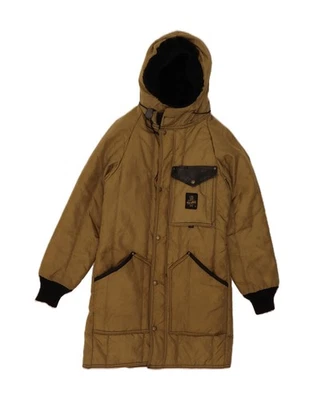 REFRIGIWEAR Mens Hooded Padded Coat UK 36 Small Beige Nylon DI80 - Image 1 of 3