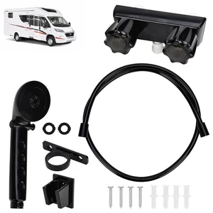 Grifo de ducha ABS desviador de válvula de ducha para autocaravana cámper con cabezal y manguera de mano - Imagen 1 de 10