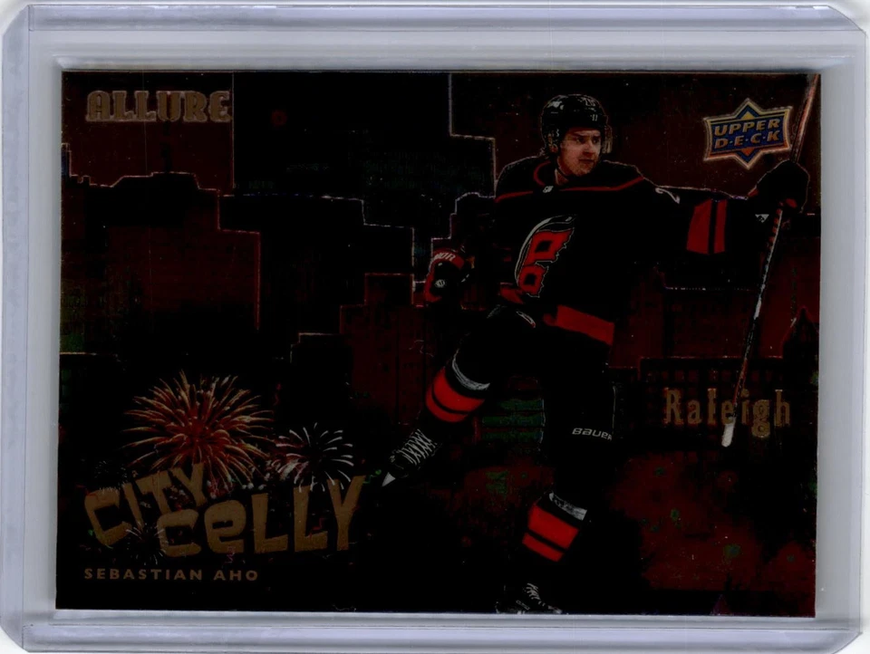 2020-21 Upper Deck Allure Sebastian Aho City Celly #CC-2 - Image 1 of 2