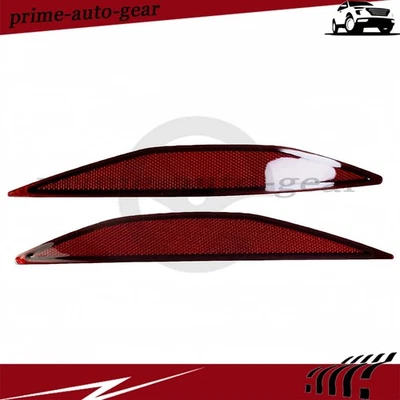 Dark Red Lens Rear Bumper Reflector Lenses Fit For Volkswagen Golf 2017-2015 NEW Foto 1 de 4